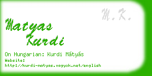 matyas kurdi business card